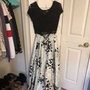 Floor length 2 piece gown